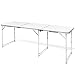 Produktbild Festnight Campingtisch Klapptisch Buffettisch Gartentisch aus Aluminium mit Tragegriff 180 x 60 cm Klappbar Höhenverstellbar