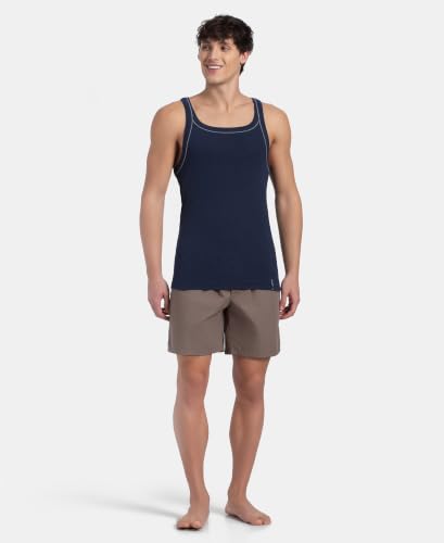 Image of Jockey US54 Men Super Combed Cotton Square Neck Gym Vest with Graphic Print