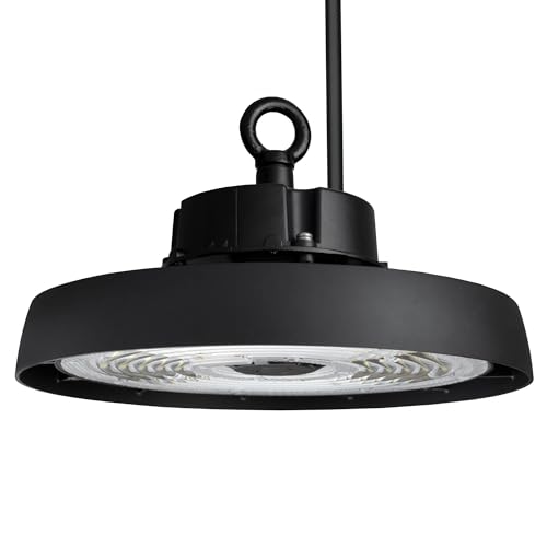 Ledvion Energieeffizienter LED High Bay Sensor, 150W, Energieklasse A, 192lm/W, 28.800 Lumen, 4000K, IP65, Dimmbar, 5 Jahre Garantie, Professionelle UFO Lampe, IP65 Zertifizierung