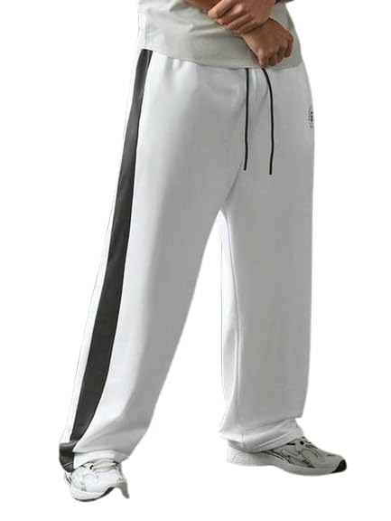 Image of FN3 Men's Cotton Blend Cargo Track Pants - Loose Fit Joggers for Men | Korean Style Travel & Lounge Wear with Pockets