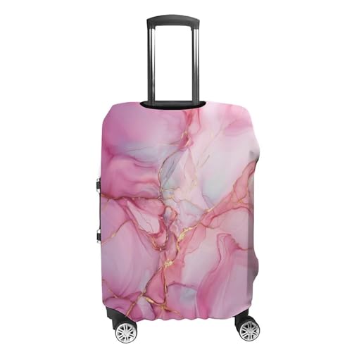 Pink Gold Marble Travel Suitcase Protector Luggage Cover Protective Washable Anti-scratch Baggage Cover4
