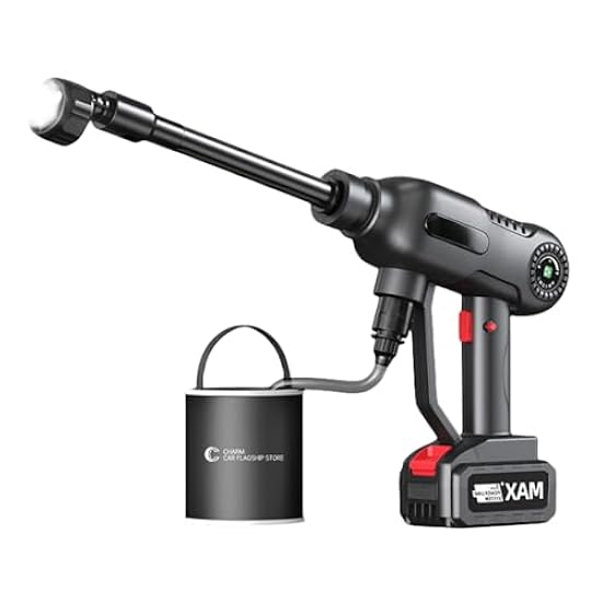 充電式高圧洗浄機 6in1多機能ノズル 洗車水鉄砲 パワーブラシガン