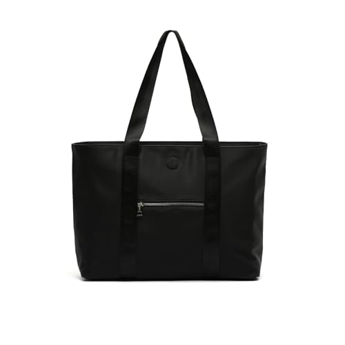 MISAKO Austeru bolso shopper grande en nylon con bolsillo para tablet Mujer - Austeru Negro 32 X 49 X 13 cm