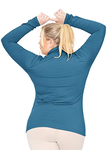 Image of Womens Turtle Neck | Long Sleeve and Sleeveless Top | Plus Size XL-7X | Tops Women White Turtleneck Women