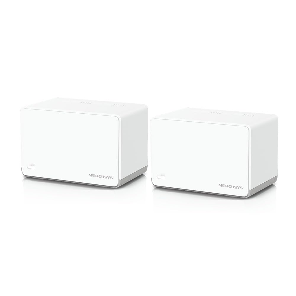 Mercusys Halo H70X 2-pack, AX1800Mbps, Dual-Band, Gigabit Portları, 150'ye Kadar Cihaz Bağlanabilir, 350 m²'ye Kadar Kapsama, Akıllı Bağlantı, Mobil Uygulama ile Kolay Kurulum, Wi-Fi 6 Mesh Sistemi