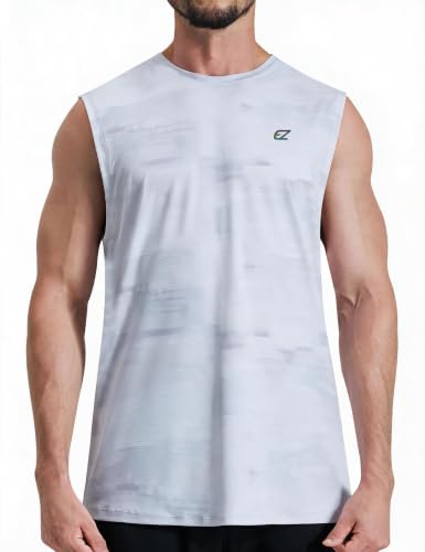 Image of EZRUN Men's Workout Sleeveless Shirts Quick Dry Muscle Swim Shirt Gym Fitness Running Beach Tank Tops