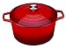 vancasso Casseruole da Forno, Forno Olandese Smaltata, Cocotte Pentola Forno a Induzione, Casseruola 6 L per Prepara Stufati e Zuppe, Ideale per Regalo di Ringraziamento, 28 cm, Rosso