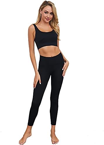 Fit ElementsSeamless Women's Yoga Set Gym Wear, Workout Fitness Clothes, Sports Bra and Leggings, Tracksuit Two Piece Outfit, Quick Dry Breathable Activewear, CALIFORNIA