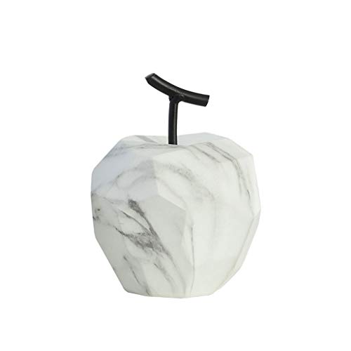 GYXZM Crafts Ornaments, Marble Pattern Geometric Cut Fruit Resin Desktop Home Accessories Living Room Table Soft Decoration