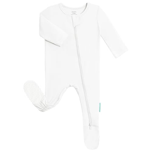 Image of PurComfy Baby Zipper Footie Pajamas, Supersoft Bamboo Rayon Baby Footed Pjs Boy Girl 0-3-6-9-18-24 Month Coverall Sleepers