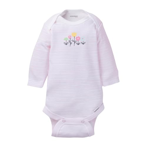 Image of Onesies Brand Unisex Baby 6-Pack Long Sleeve Bodysuits - Breathable Cotton One-Piece Outfits for Newborns & Infants