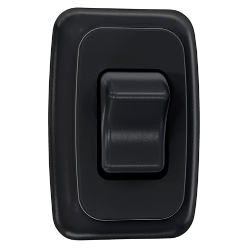12V RV On/Off Rocker Switch with Bezel SPST Single Switch for Trailer Camper Motorhome Boat or Marine Use Black 12-Volt Light Control Switch by Leisure LED