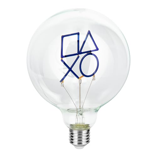 Paladone Playstation-LED-Neon-E27-Schraubbirne, dekorativ, zum Einschrauben in jede Edison-kompatible Lampe, offiziell lizenziertes Gamer-Sammlergeschenk, für Schlafzimmer und Zuhause