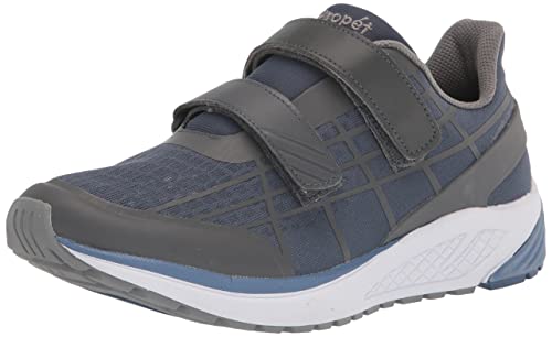 Propet Women's One Twin Strap Cross Trainer, Grey/Blue, 10.5 XX-Wide