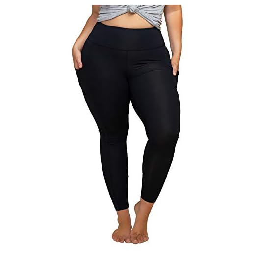 Women's Plus Size High Waist 7/8 Compression Workout Leggings with Pocket 27" Inseam (Full Length_ Black/Black Stitches, 3X)