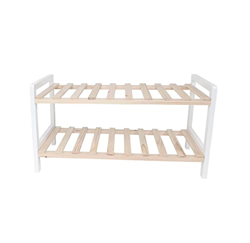 thesecrethome.es - Estantería Zapatero de Madera - Estantería Multiusos con Baldas - Organizador para Entrada, Pasillo, Baño - Alto. 30 cm x Largo. 55 cm x Profundo. 25 cm