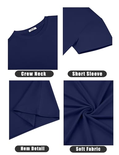 coofandy men39s short sleeve t-shirts crew neck casual summer t shirts 1-3 pack basic tee shirt