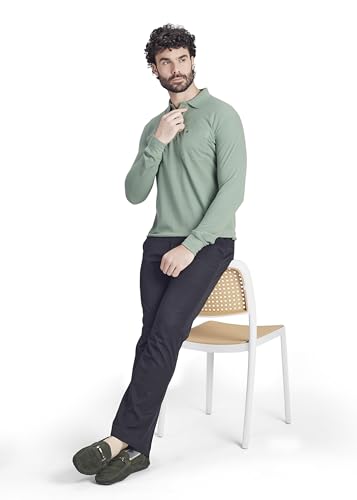 Image of PRORIDERS Men's Cotton-Rich Full-Sleeve Polo T-Shirt with Pocket Premium Pique Fabric Casual & Stylish