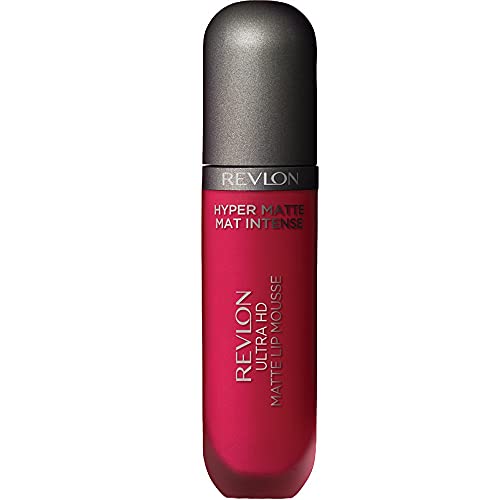 Revlon Ultra HD Lip Mousse Hyper Matte, Longwearing Creamy Liquid Lipstick, in Pink 100 Degrees (805), 0.2 oz