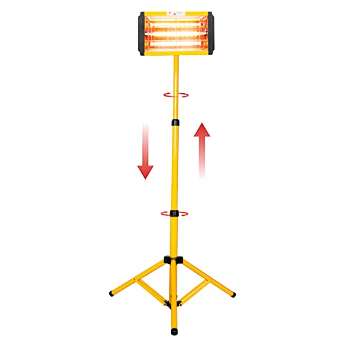 Mfuzop Portable Infrared Coating Curing Lamp With Bracket 1000W 110V Short Wave Infrared Paint Heater Lamp, Movable And Height Adjustable Curing Lamp #TOP5