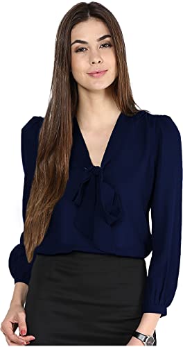 Image of Girls Bishop sleeves V-neck tie up top-71