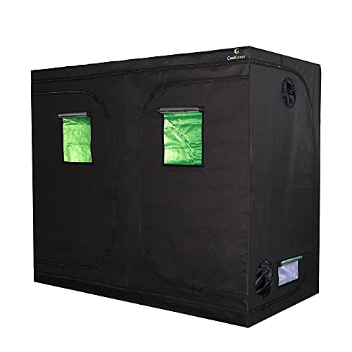 96x48x80 Mylar Hydroponic Grow Tent Grow Room with Obeservation Window and Removable Floor Tray for Indoor Plant Growing (96 x 48 x 80)