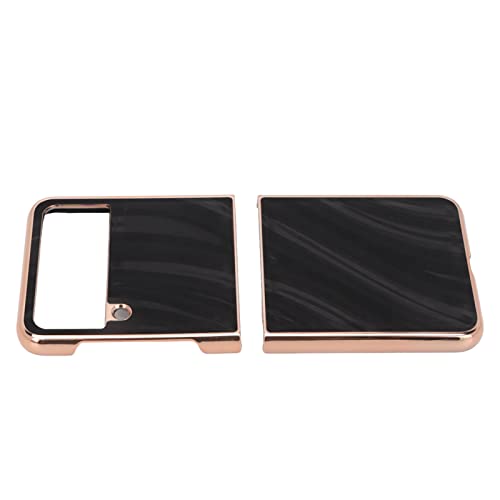 Rankomu Galaxy Z Flip4 telefonfodral - Svart läder, repfria.