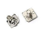 PZRT 12pcs M5x10 Terminal Block Screws with 12x12mm Square Washers, Nickel Plated Carbon Steel,...