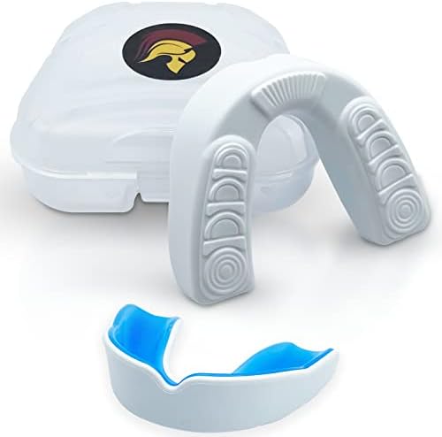 Moldable Adult Contact Sports Mouth Guard w/ Vented Case | Breathable Custom Fit Mouthpiece for Men & Women | Boil and Bite Mouthguard for MMA, Boxing, Jiu Jitsu, Wrestling, Grappling, Hockey & Sports