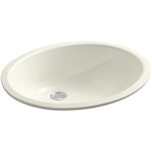 Kohler K-2210-G-96 1-Bowl Undermount Bathroom Sink Less Overflow Biscuit