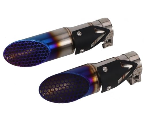 Silencieux arrière échappement double finition titane bleu pour la sportive RS 1200 RR