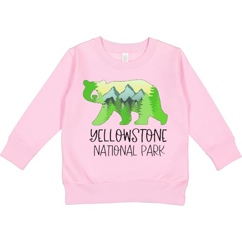 inktastic Yellowstone National Park- Mountains and Bear Shape Toddler Sweatshirt