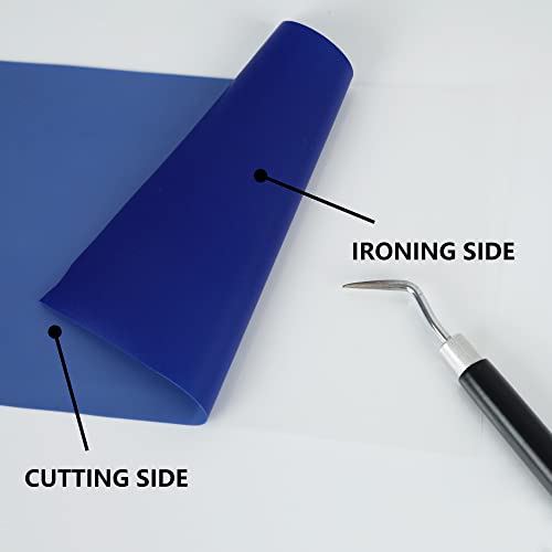 Image of RENLITONG 3D Puff HTV Rolls Heat Transfer Vinyl - 12 inch x 10ft Iron on Vinyl for Heat Press T-Shirt for All Cutter Machine Heat Transfer Design (10ft, 3D Puff Blue)