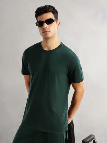 Image of Thomas Scott Men's | Relaxed Fit | Solid | 100% Polyester | Co-Ord Set With Short Sleeve T-Shirt & Trouser