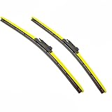 【SORGENFREIER SERVICE】 Die farbenfrohen Wischer bieten 6 Monate Kundendienst. Vollständige Installationsdetails finden Sie im Handbuch. Prüfen Sie auch, ob die Scheibenwischer für Ihr Auto geeignet sind.