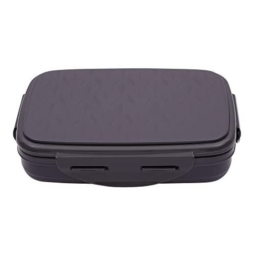 Image of JAYPEE Inner Stainless Steel Insulated Lunch Box Wavesteel Sr. Raider Grey, 600 ml, Airtight Tiffin Box for School Kids |Spillproof with Silicon Seal | BPA Free