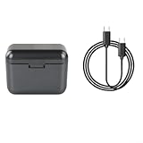 HpLive Dual-Batterieladegerät für Insta360 X5, mit PD-Schnellladefunktion USB-C Kamera Akkuladestation LED-Anzeige, Schwarz(Schwarz)