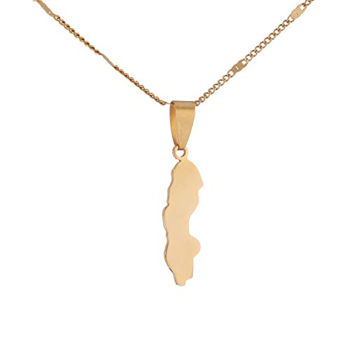 BR Gold Jewelry Konungariket Sverige Carte Pendentif Colliers Suède Cartes Pays Bijoux Suédois Bijoux Cadeaux