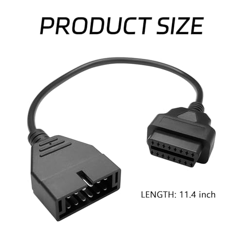 SamWinGear OBD1 to OBD2 Adapter OBD1 Scanner Connector, OBD1 to OBD2 GM Adapter Code Reader Scanning Diagnostic Extension Cable Connector for GM Popular Innova Forscan 12 Pin to OBD1 to OBD2 16 Pin - Thumbnail 2