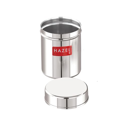 Image of HAZEL Stainless Steel Container | Kitchen Air Tight Storage Dabba Container, 200 ML,Silver