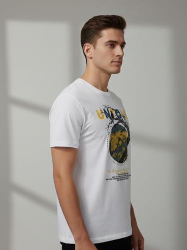 Image of Dollar Club Men's Cotton Round Neck Printed T-Shirt