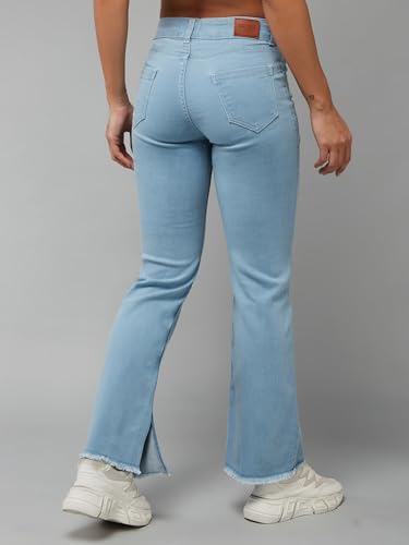 Image of Dolce Crudo Boot Cut High Rise Cropped Jeans for Women