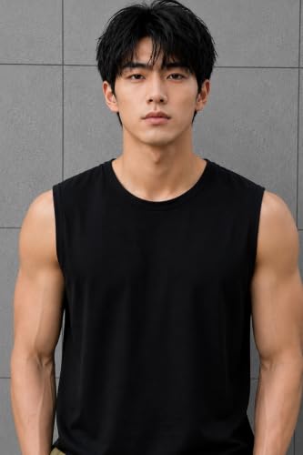 Image of JUGULAR Tank Tops Sleeveless T-Shirt for Men Gym Wear Vest Solid Stylish Round Neck Running for Sports Workout Fitness & Casual or Beach Wear