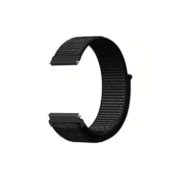 Estilo no Pulso, Pulseira de Nylon 20mm compatível com Garmin Vivoactive 5 cor:Preta