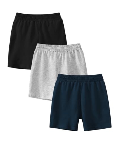 GFQLONG Toddler Boy Cotton Shorts, Kids Summer Light Weight Soccer Shorts