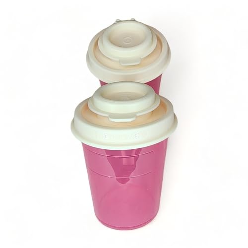 Mini salière et poivrière Tupperware rose de 59 ml pour table - 5