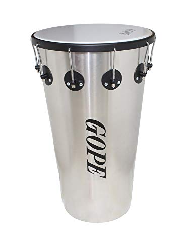 percussions brésiliennes gope timbale, Timba de batucada chromée en aluminium 14 pouces X Cover