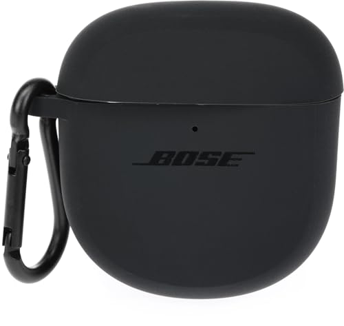 Bose Case Cover for QuietComfort Earbuds II, Protective Silicone Exterior, with Aluminum Carabiner for Convenient Carrying, Triple Black