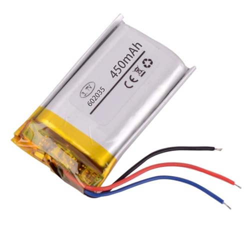 Batería LiPo 602035 3.7V recargable de 450mAh para reproductor MP3 y juguetes