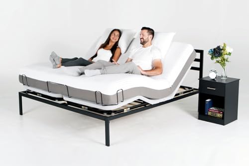 Image of BedJet Adjustable Bed Frame - New Technology - Ultra-Slim 1.75 inch Thick Zero Clearance Legless Design for Any Bed Including Platform & Storage beds - Zero Gravity, Anti-Snore (King Frame Only)